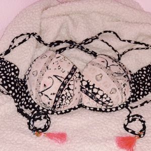 Victoria’s Secret pink black and white swim top